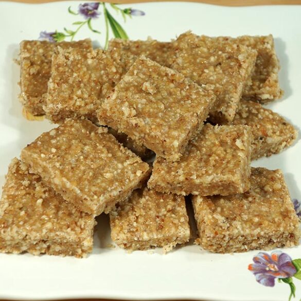 flaxseed burfi healthy nut bar